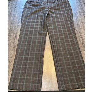 APT.9 Plaid Bootcut Pants Women Size 18 Gray Red Black Career Trousers